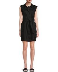 Calvin Klein - Belted Vest Dress - Lyst