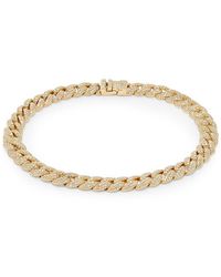 Effy - 14k Yellow Gold & 1.82 Tcw Diamond Cuban-link Chain Bracelet - Lyst