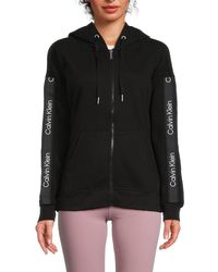 Calvin Klein - Logo Tape Zip Hoodie - Lyst