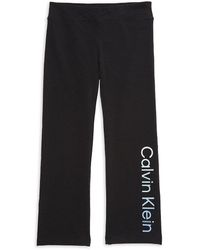 Calvin Klein Monogram Logo Wide Leg Sweatpants in White | Lyst