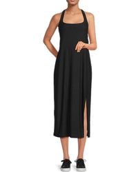Beyond Yoga - Squareneck Front Slit Midi-dress - Lyst