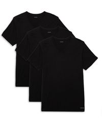 Calvin Klein 3-pack V-neck T-shirts - Black