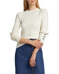 10 Crosby Derek Lam - Kassandra Rib-knit Button-cuff Sweater - Lyst