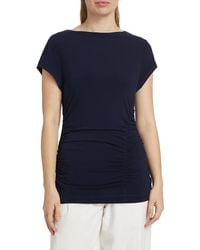 10 Crosby Derek Lam - Mima Short-Sleeve Ruched Top - Lyst