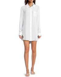 Calvin Klein - Long Sleeve Beach Shirt - Lyst