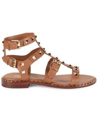 Ash - Pacific Studded Leather Flat Sandals - Lyst