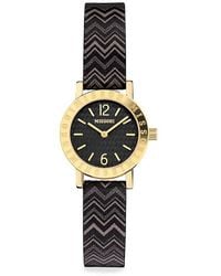 Missoni - Estate 27mm Stainless Steel & Leather Strap Watch - Lyst