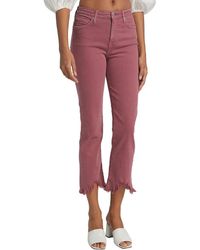 Jonathan Simkhai River High-rise Cropped Straight-leg Velvet Pants in Blue | Lyst