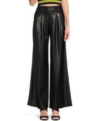 Alice + Olivia - Alice + Olivia Anders Wide Leg Faux Leather Pants - Lyst