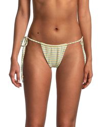 Frankie's Bikinis - Tia Striped Tie Bikini Bottom - Lyst