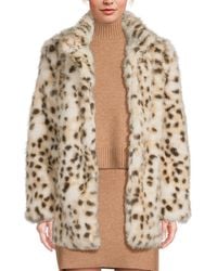 Walter Baker - Priscilla Faux Fur Leopard-Print Mid-Length Coat - Lyst