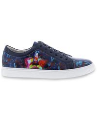 Robert Graham - Greatwhite Paint Leather Sneakers - Lyst