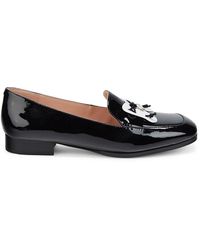 Kate Spade Pearly Poodle Velvet Smoking Loafers in Black | Lyst