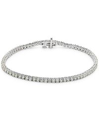 Saks Fifth Avenue 14k White Gold & 3.00 Tcw Diamond Tennis Bracelet - Metallic