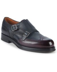 bally rempton double monk strap leather loafer