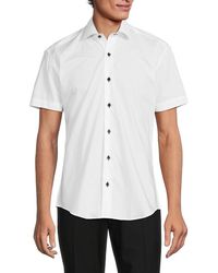 Bertigo - Lori Solid Short Sleeve Shirt - Lyst