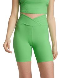 Year Of Ours Ribbed V-waist Biker Shorts - Green