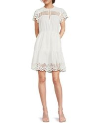 Rails - Eyelet Lettie Cotton Minidress - Lyst