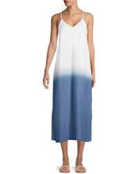aya tulle dip dyed maxi dress