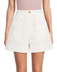 3.1 Phillip Lim - Broderie Anglais Eyelet Embroidery Utility Shorts - Lyst