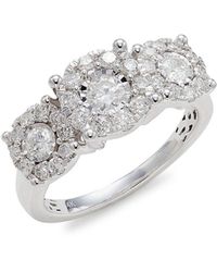 Effy 14k White Gold & Multi-faceted Diamond Ring - Metallic