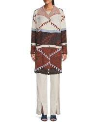 Joseph A - Geo-Pattern Open-Front Sweater Coat - Lyst