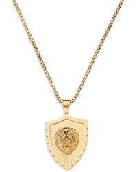 Eye Candy LA - James Lion Seal Goldtone Titanium & Cubic Zirconia Pendant Necklace - Lyst