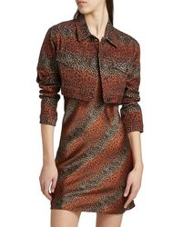 BruceGlen - Leopard Crop Jacket - Lyst