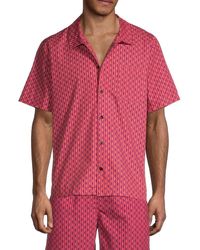 Solid & Striped Cabana Regular-fit Squiggle Shirt - Pink