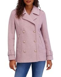 Kensie - Bouclé Wool-blend Peacoat - Lyst