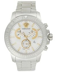 Versace 45mm Stainless Steel Bracelet Watch - Metallic