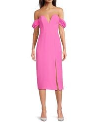 Amanda Uprichard - Victoria Off-Shoulder Sheath Dress - Lyst