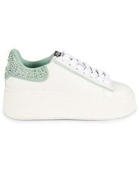 Ash - Move Strass Leather Platfrom Sneakers - Lyst