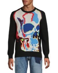 McQueen - Skull Graphic Sweater - Lyst
