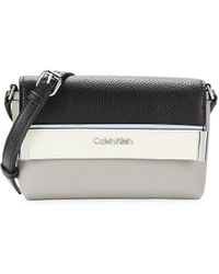 Calvin Klein - Logo Leather Crossbody Bag - Lyst