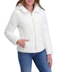 Kensie - Cire Quilted Hood Puffer Jacket - Lyst