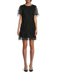 MILLY - Rana Feather Minidress - Lyst