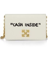 Off-White c/o Virgil Abloh - Jitney Logo Leather Shoulder Bag - Lyst