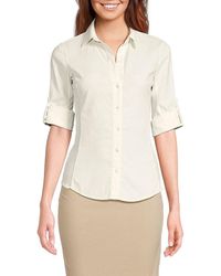 James Perse - Corduroy Panel Supima Cotton Blend Shirt - Lyst