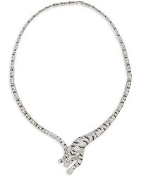 Eye Candy LA - Luxe Roxana Cubic Zirconia & Brass Leopard Choker Necklace - Lyst