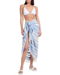Vince - Striped Cashmere Blend Convertible Sarong - Lyst