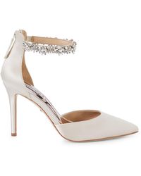 badgley mischka satin shoes