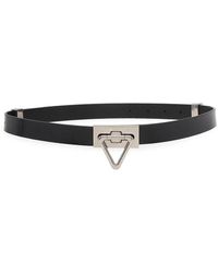 Bottega Veneta - Leather Triangle Buckle Belt - Lyst