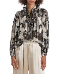 Kobi Halperin - Boden Abstract Silk-Blend Blouse - Lyst