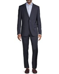 BOSS - H-huge Slim Fit Plaid Virgin Wool Blend Suit - Lyst