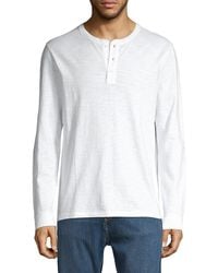 Vince - Long Sleeve Cotton Henley - Lyst