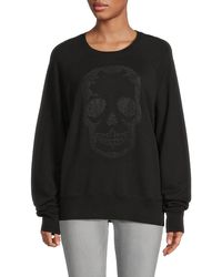 Zadig & Voltaire - Studded Skull Raglan Sleeve Sweatshirt - Lyst