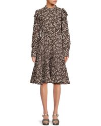 AREA STARS - Ashley Floral Fit & Flare Dress - Lyst
