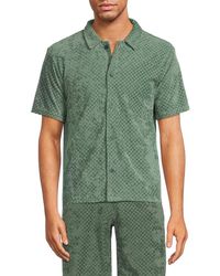 FLEECE FACTORY - Textured Short Sleeve Shirt - Lyst