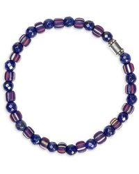 jean claude - Sterling Silver, Lapis & Glass Beaded Bracelet - Lyst